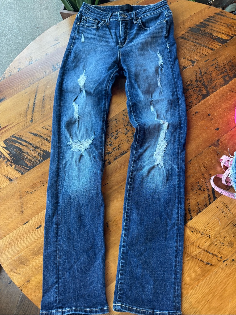 Buckle Black Blue Distressed Women's Jeans 27